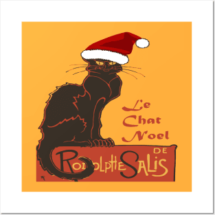 Le Chat Noel Christmas Spoof Vector Art Posters and Art